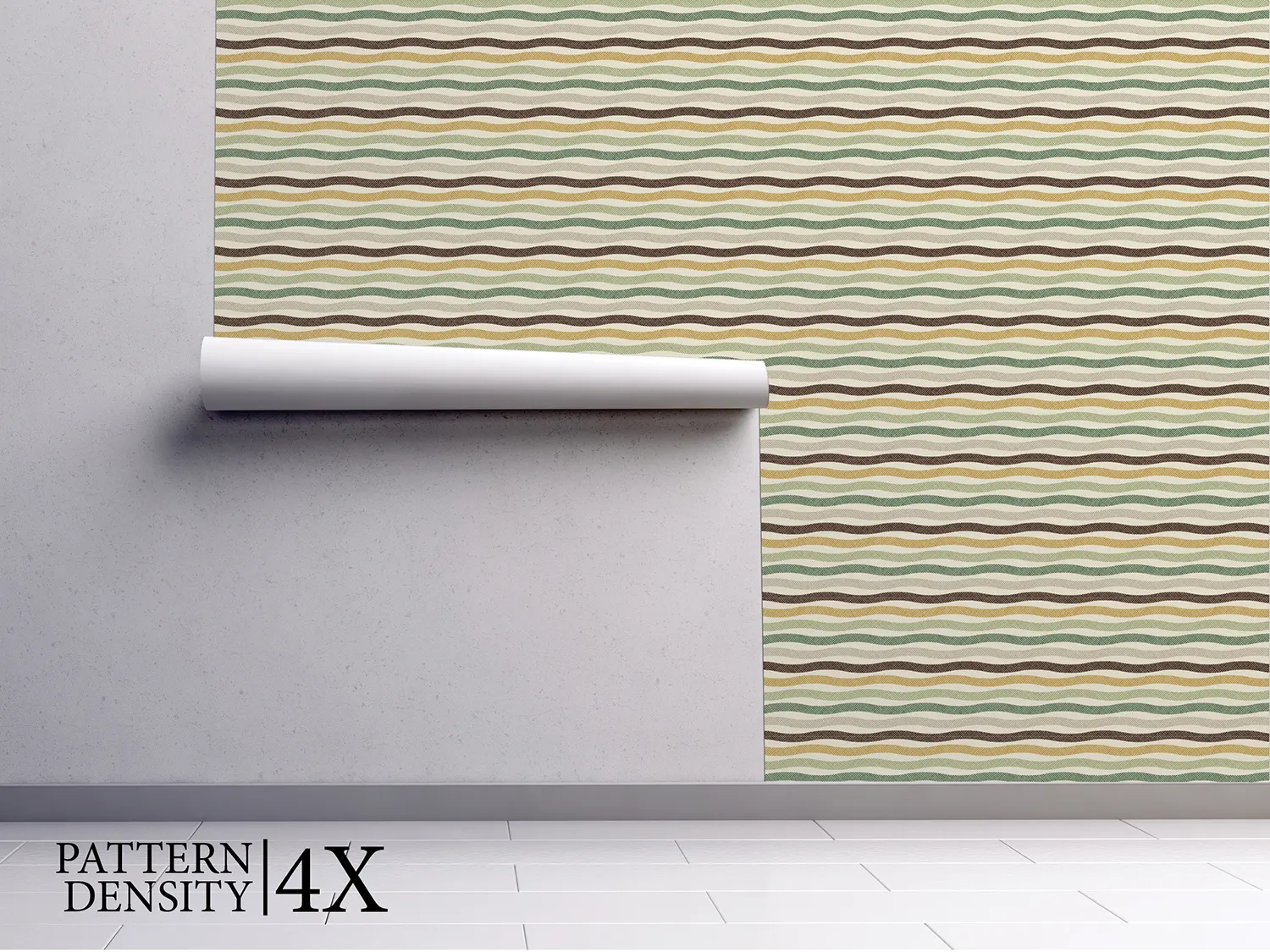 Pastel Wavy Mesh Stripes Wallpaper – Seamless Vector Pattern with Stylish Fabric Texture, merawalaprint. mera wala print