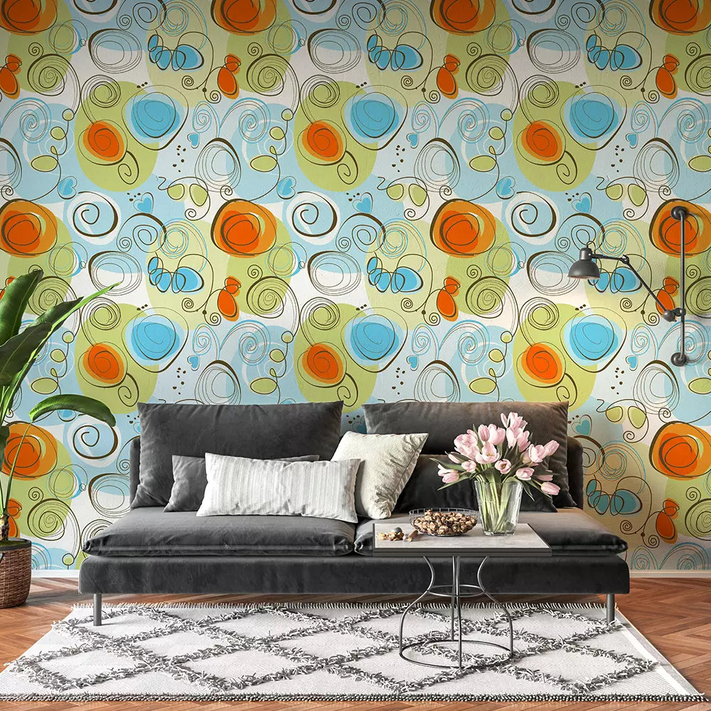 WHIMSICAL FLORAL – Abstract Floral Vector Wallpaper