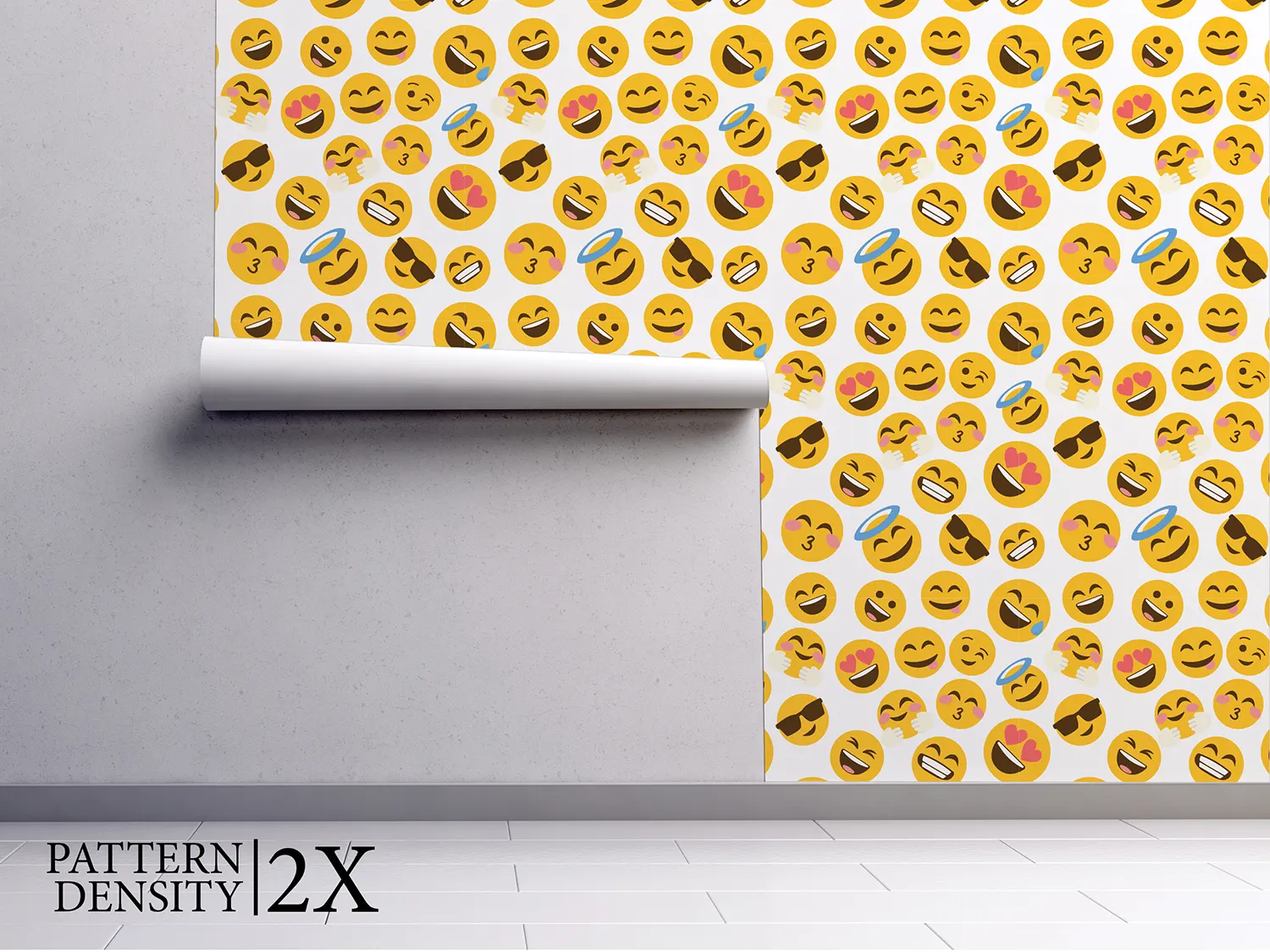 Happy & Smiling Emoji Wallpaper – Seamless Fun Pattern for Kids’ Rooms, merawalaprint. mera wala print