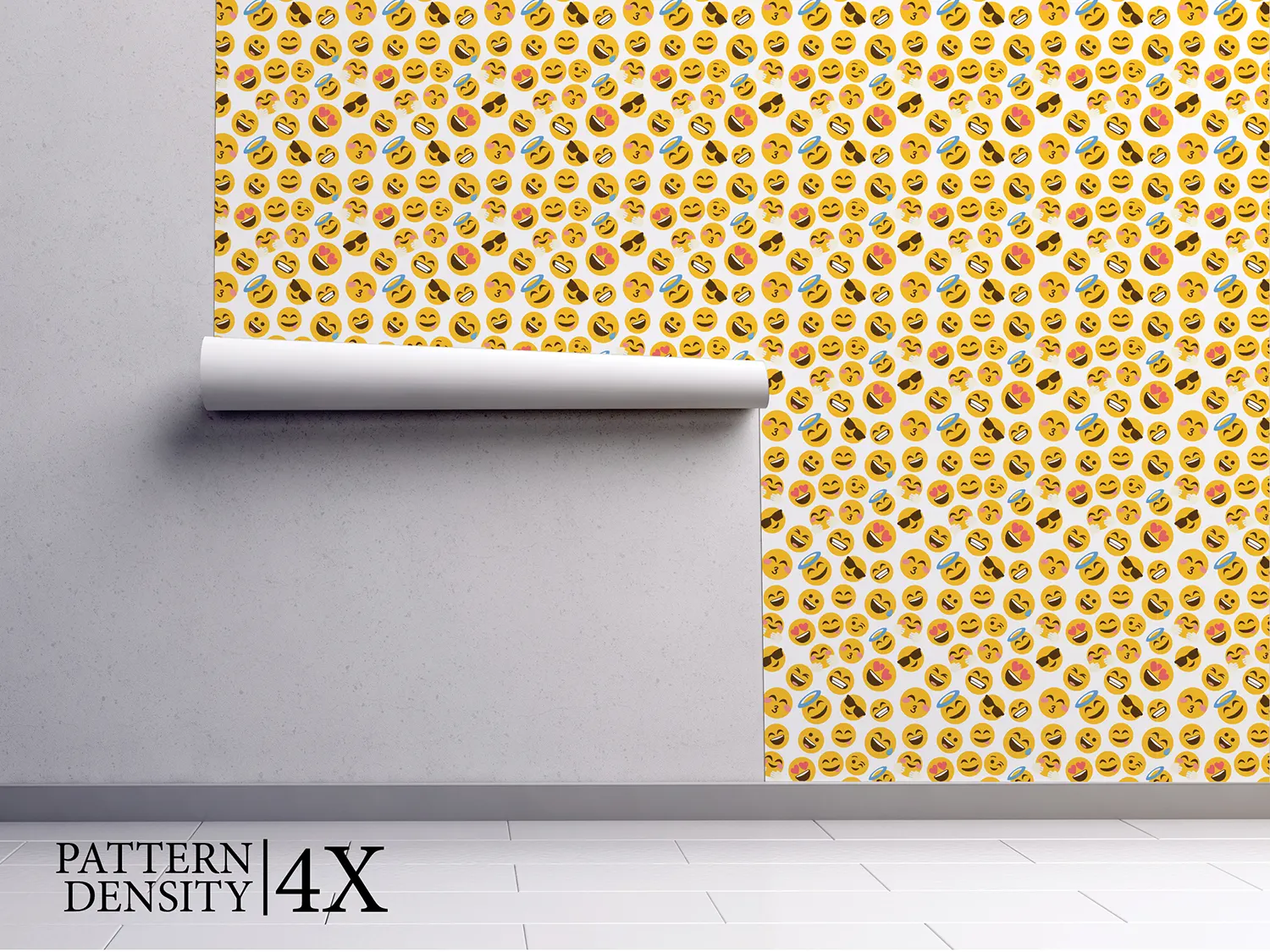 Happy & Smiling Emoji Wallpaper – Seamless Fun Pattern for Kids’ Rooms, merawalaprint. mera wala print