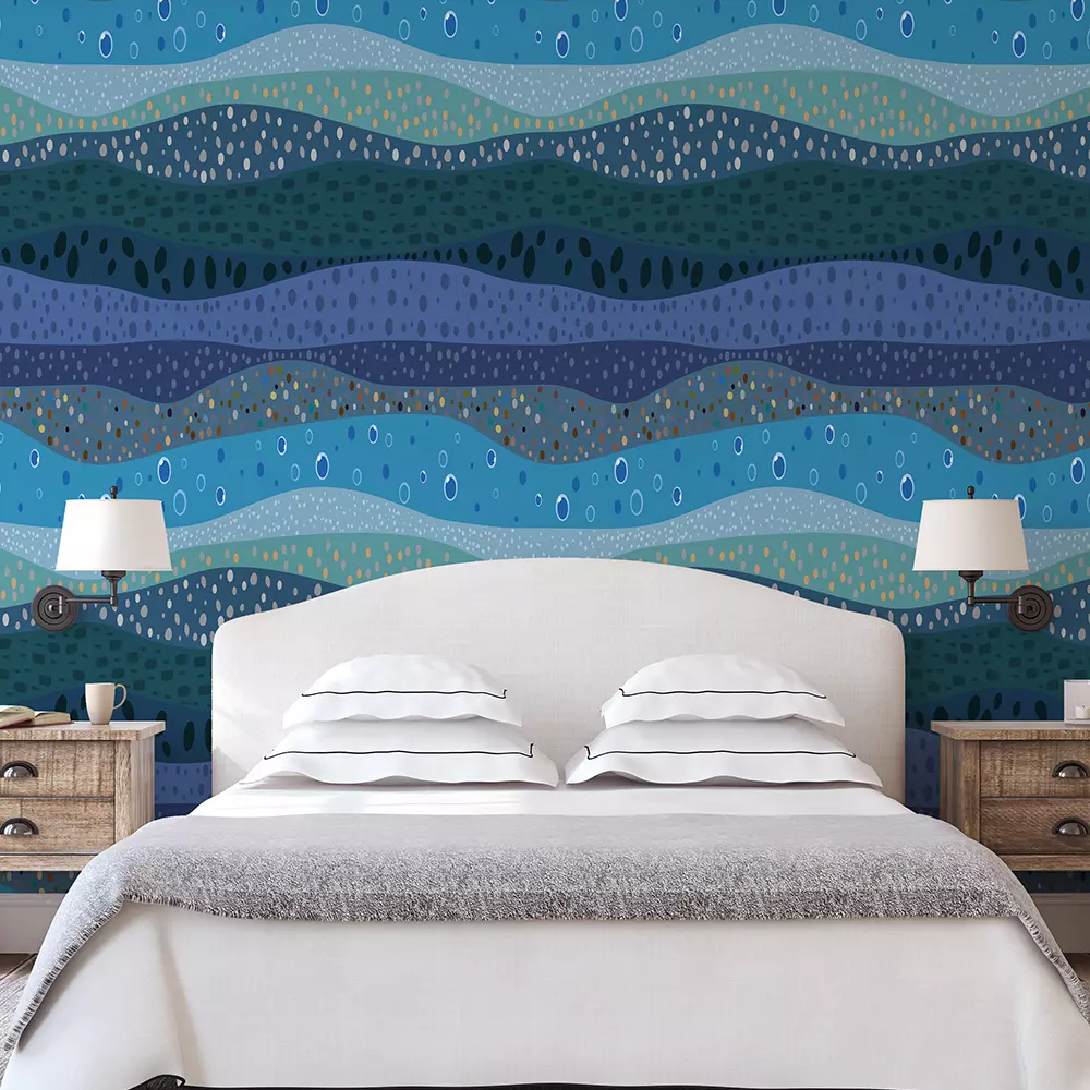 Layers of the Earth Wallpaper – Abstract Graphic Background for Modern Interiors, merawalaprint. mera wala print