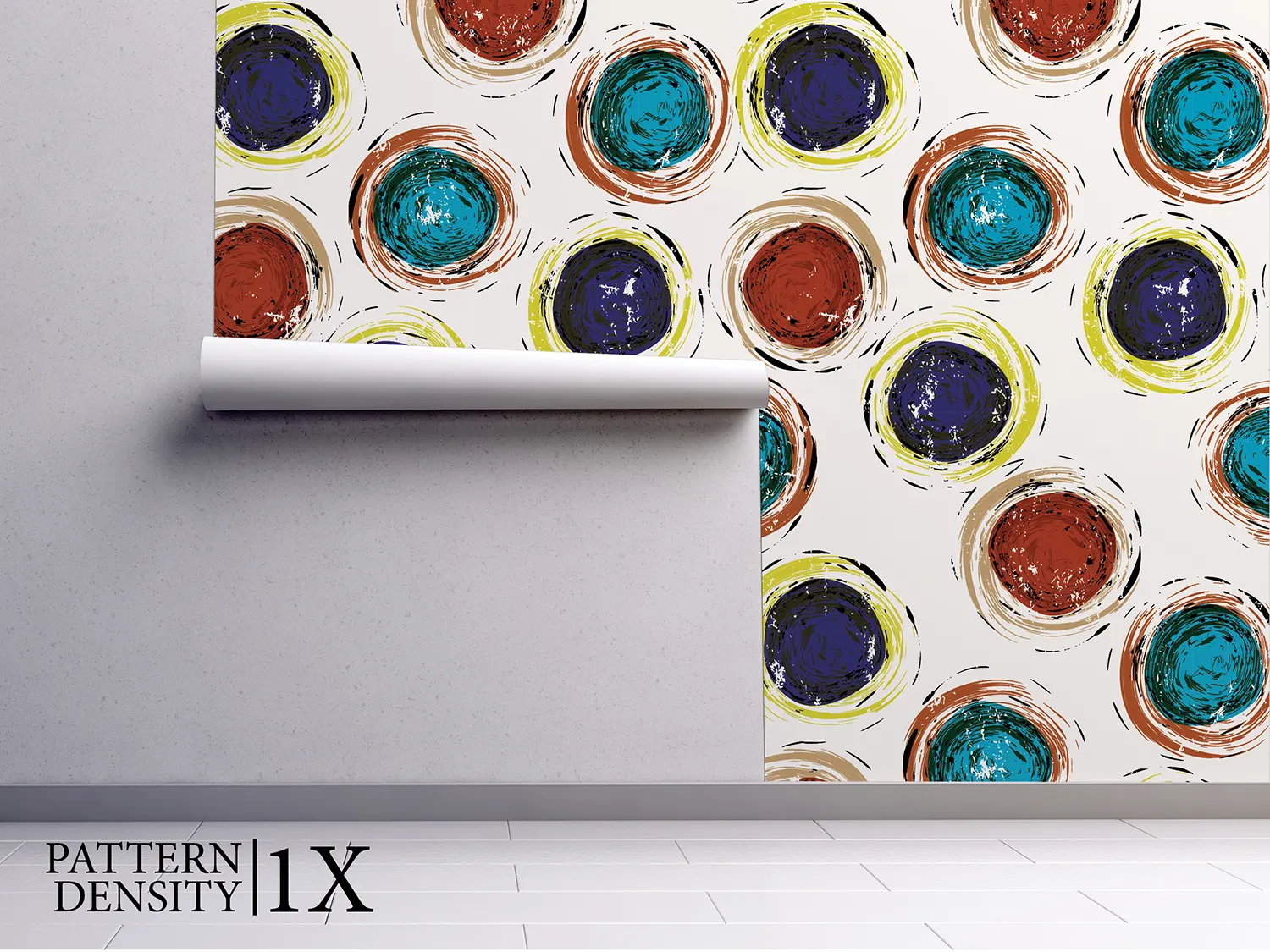 Seamless Circles and Strokes Pattern – Abstract Grunge Background Design, merawalaprint. mera wala print
