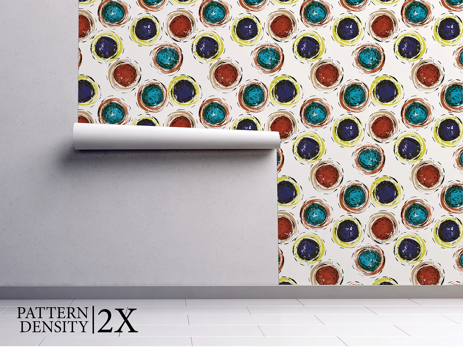 Seamless Circles and Strokes Pattern – Abstract Grunge Background Design, merawalaprint. mera wala print