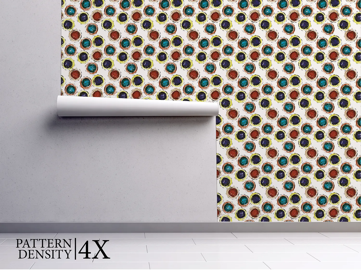Seamless Circles and Strokes Pattern – Abstract Grunge Background Design, merawalaprint. mera wala print