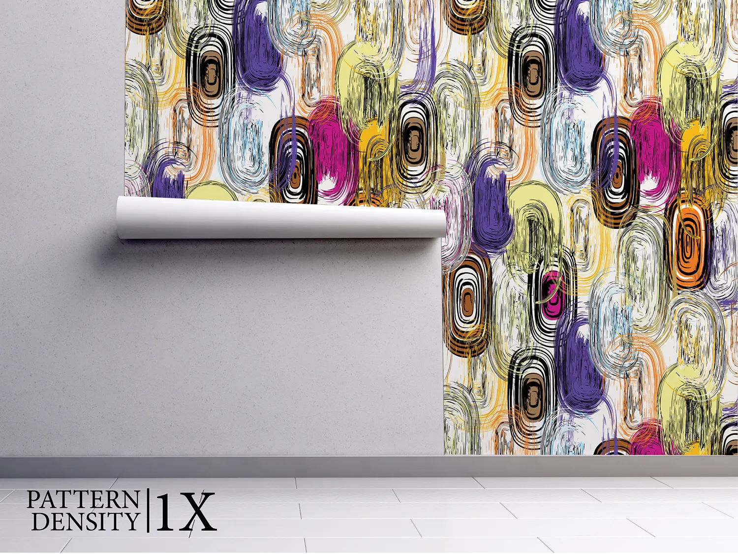 Oval Strokes Wallpaper – Grungy Seamless Background Pattern with Splashes, merawalaprint. mera wala print
