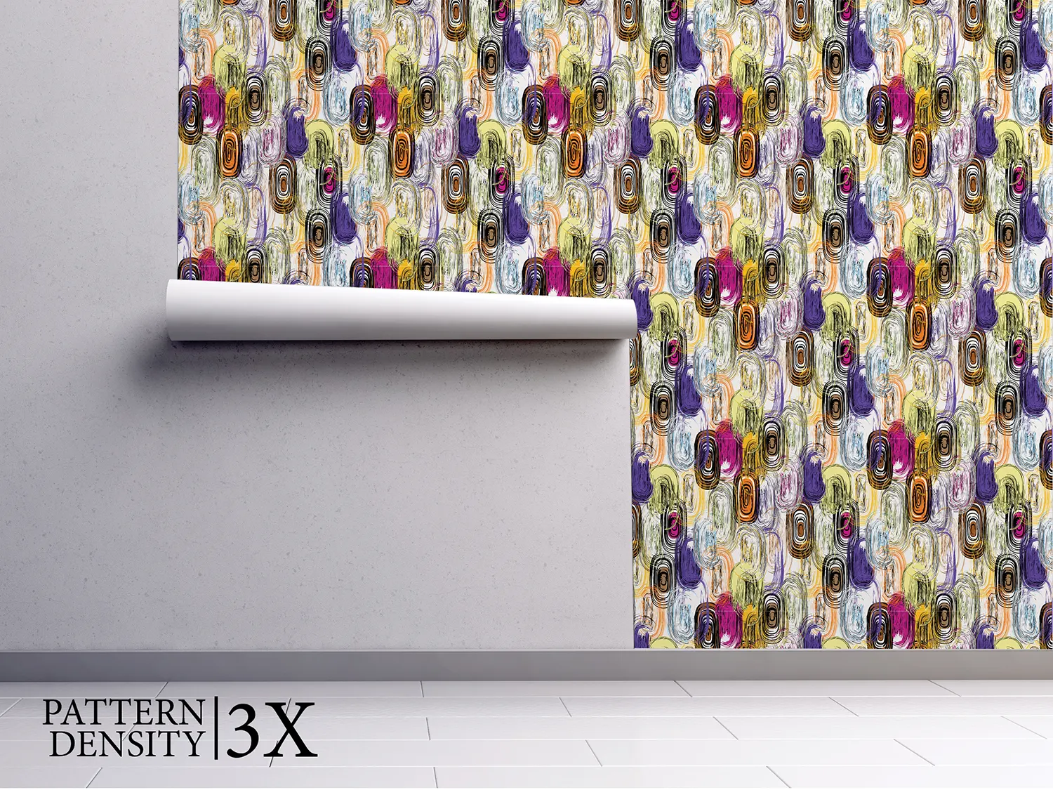 Oval Strokes Wallpaper – Grungy Seamless Background Pattern with Splashes, merawalaprint. mera wala print