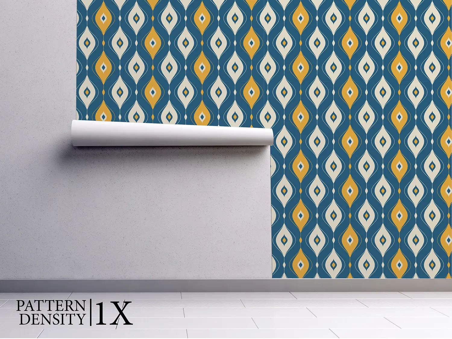 Ornamental Festive Pattern Wallpaper – Decorative Flat Colour Design, merawalaprint. mera wala print