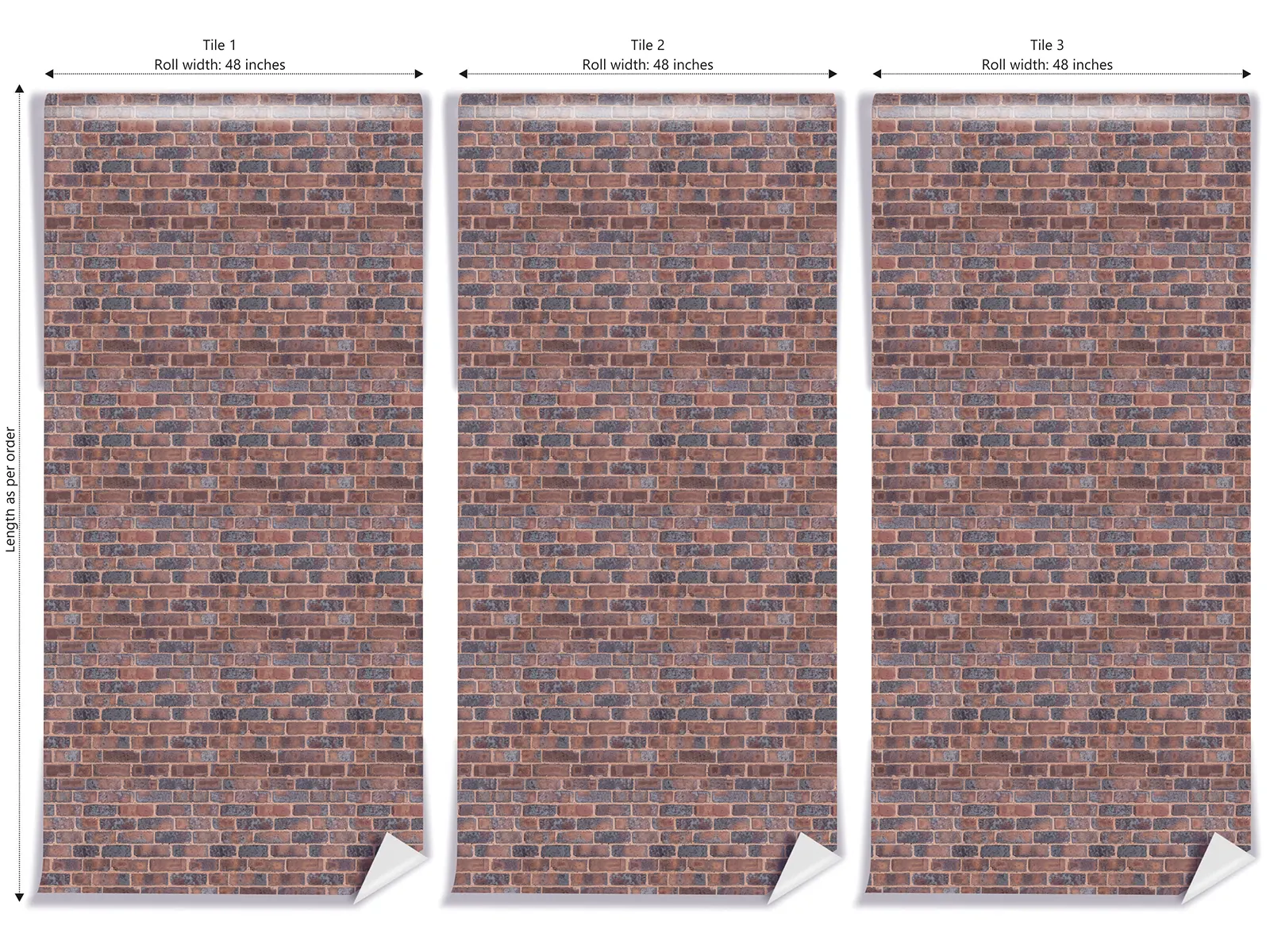 Realistic brick wall wallpaper custom printed by Mera Wala Print for stylish home and commercial decor.