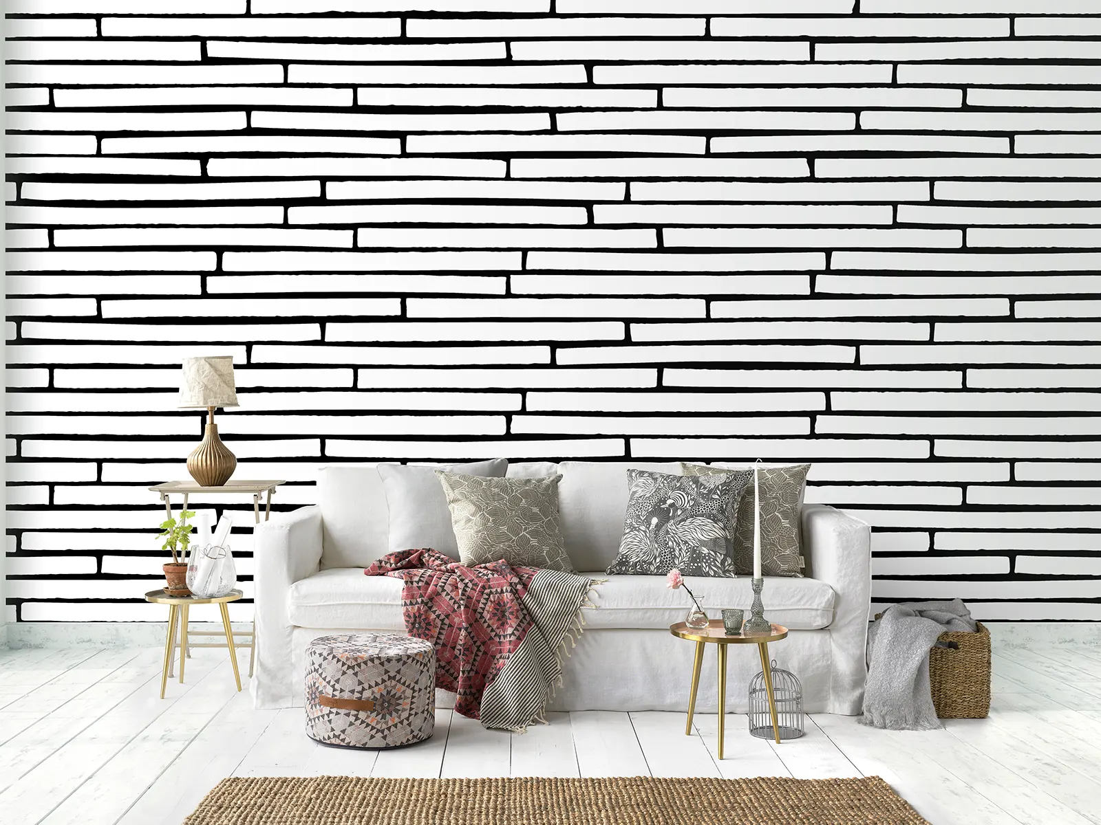 Realistic brick wall wallpaper custom printed by Mera Wala Print for stylish home and commercial decor.