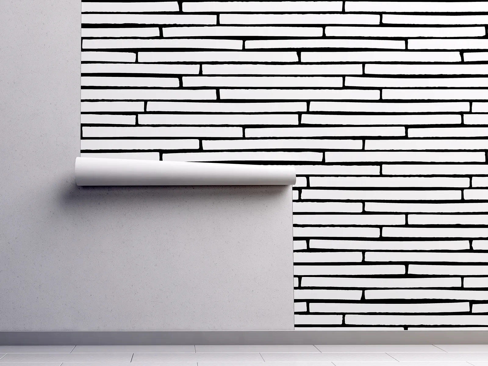 Realistic brick wall wallpaper custom printed by Mera Wala Print for stylish home and commercial decor.
