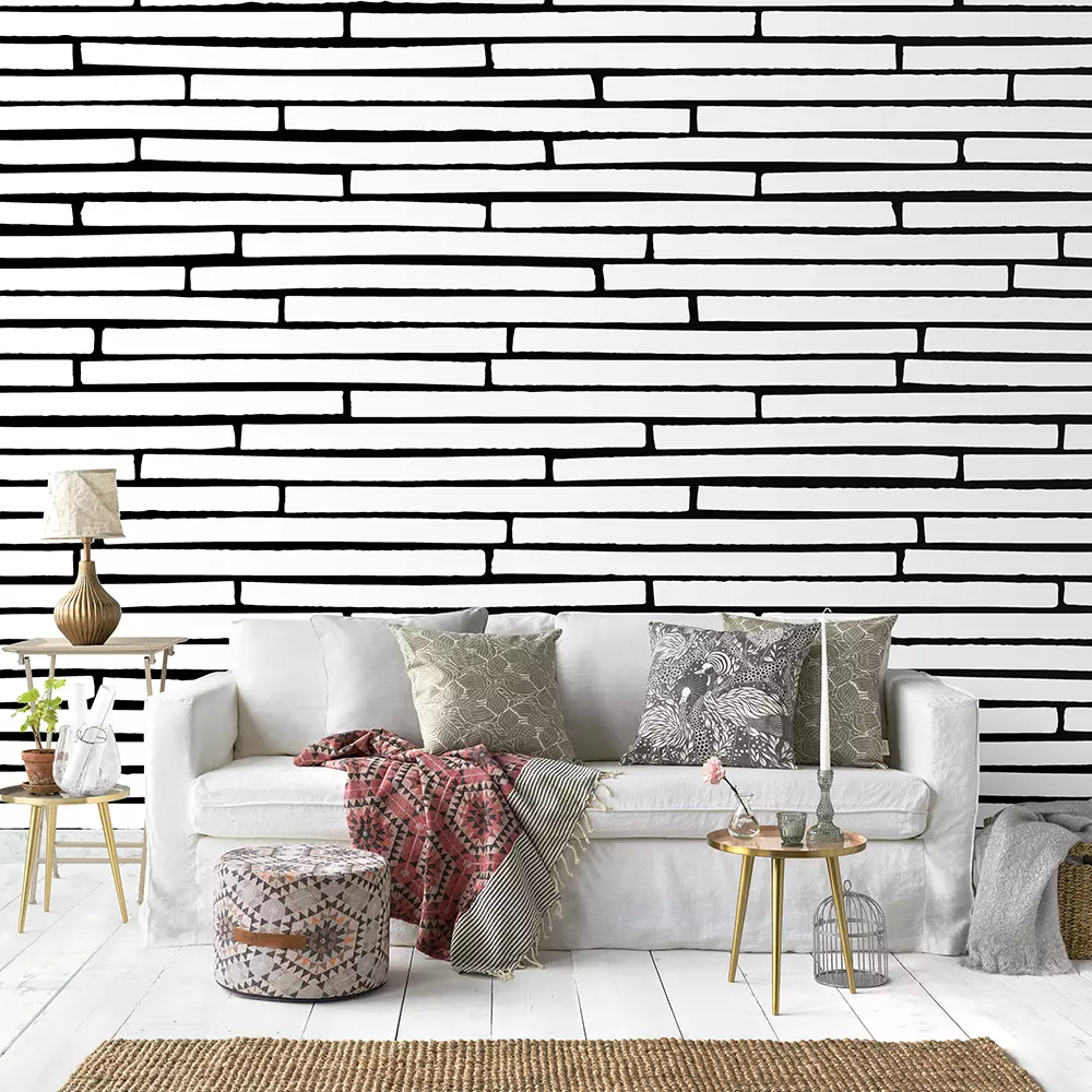 Realistic brick wall wallpaper custom printed by Mera Wala Print for stylish home and commercial decor.