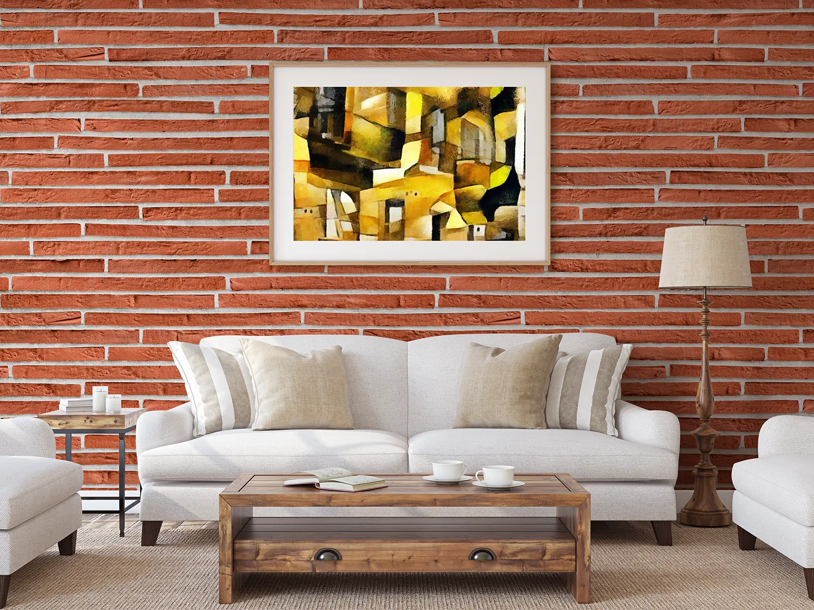 Realistic brick wall wallpaper custom printed by Mera Wala Print for stylish home and commercial decor.
