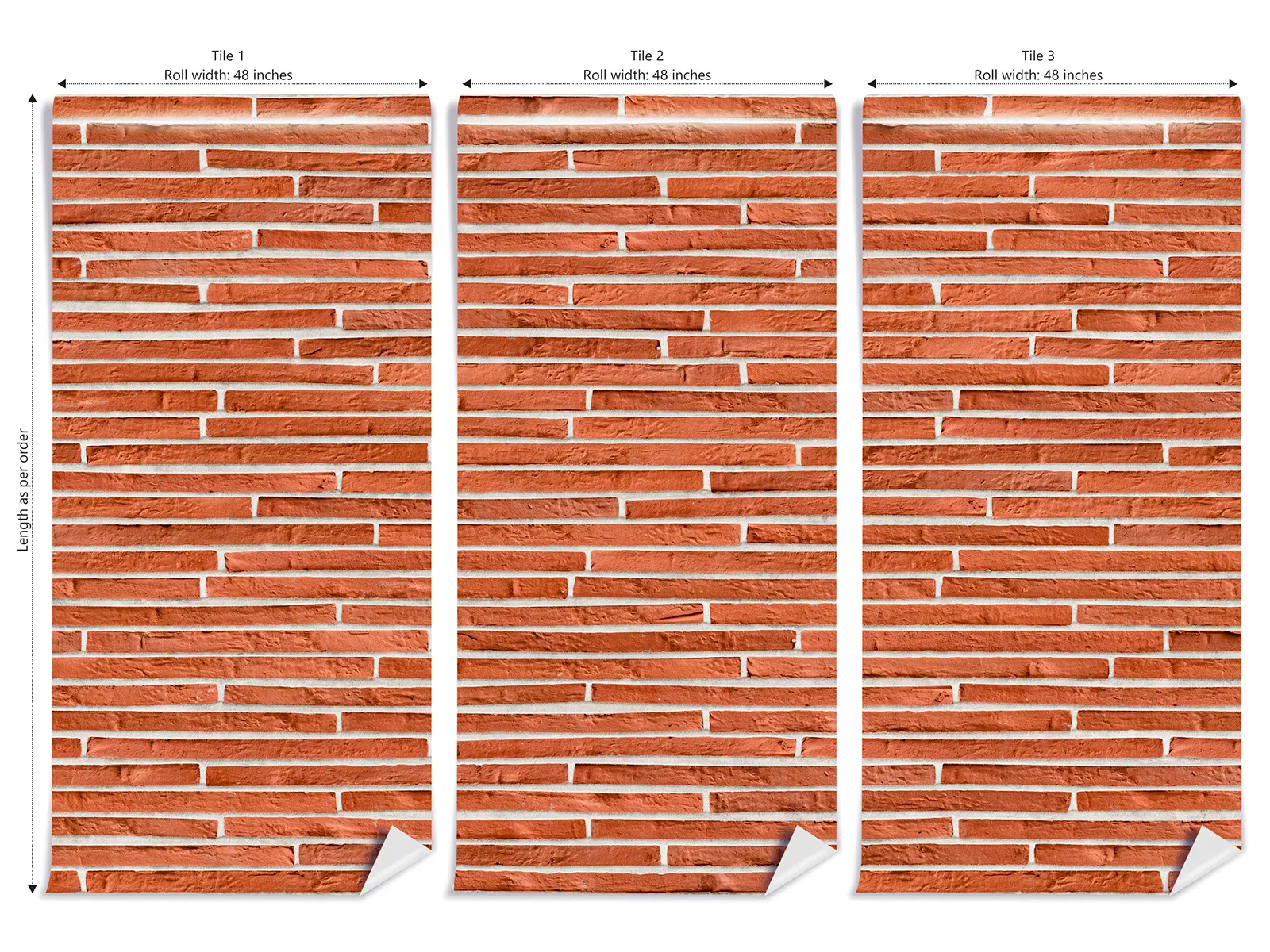 Realistic brick wall wallpaper custom printed by Mera Wala Print for stylish home and commercial decor.