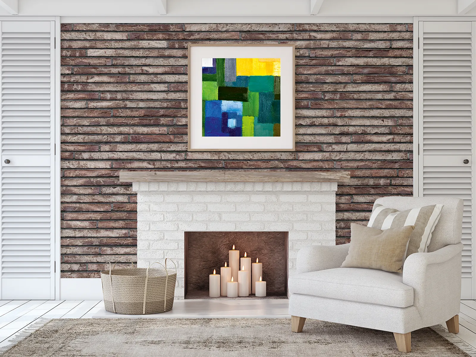 Realistic brick wall wallpaper custom printed by Mera Wala Print for stylish home and commercial decor.