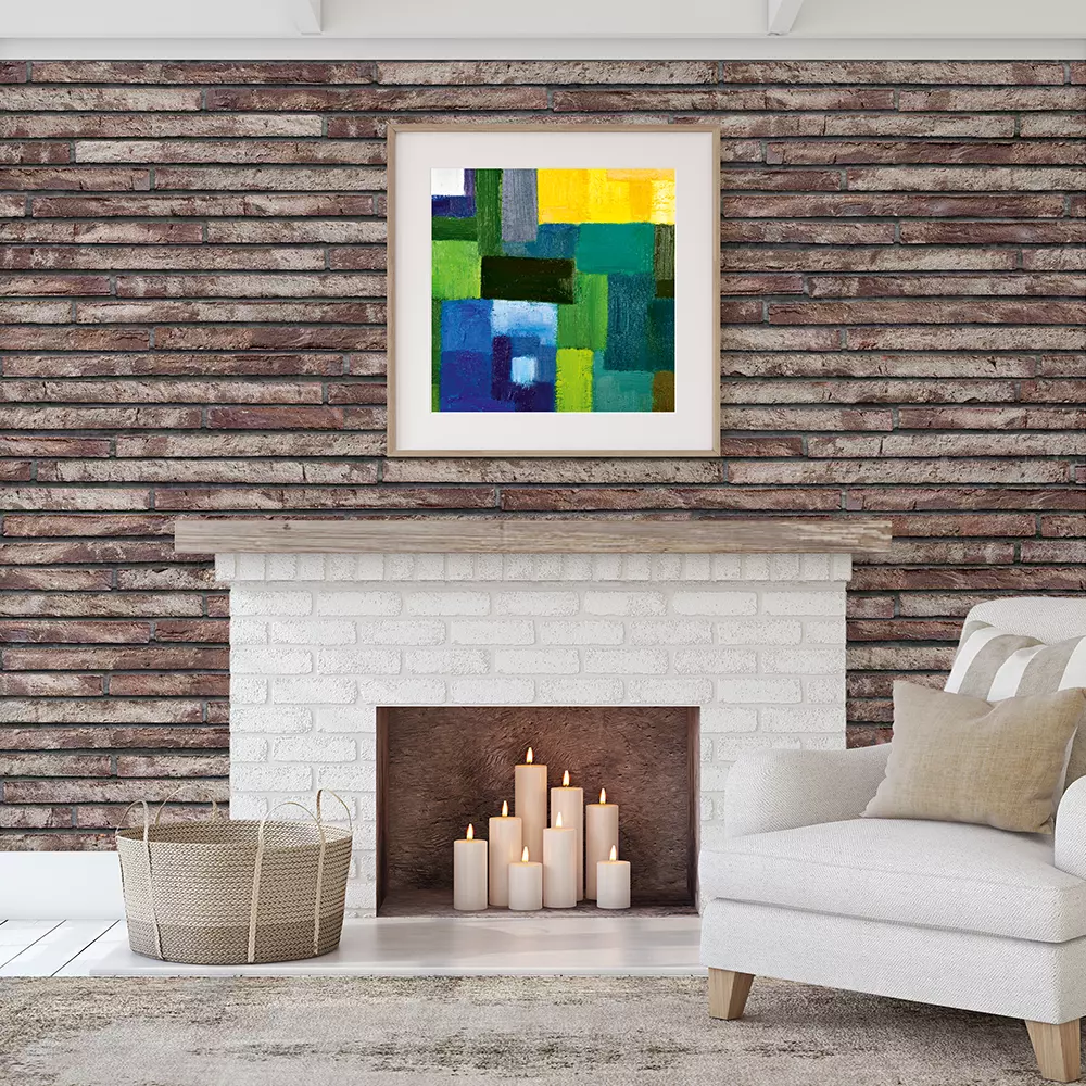 Realistic brick wall wallpaper custom printed by Mera Wala Print for stylish home and commercial decor.