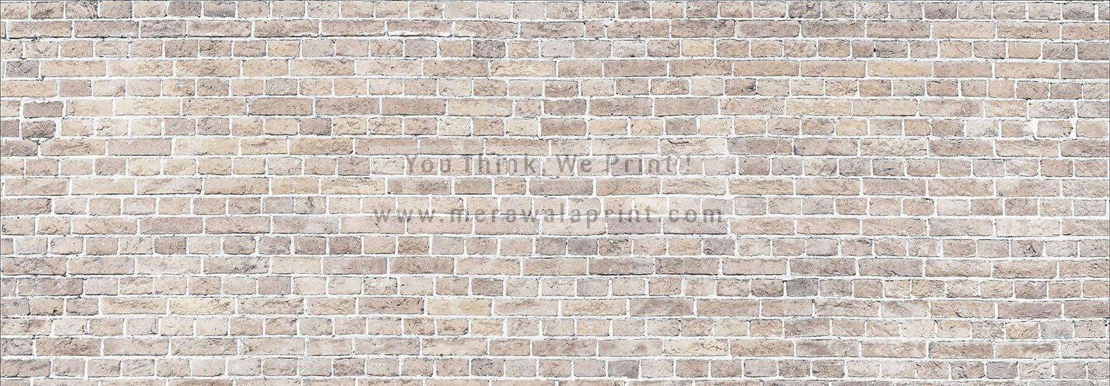 Realistic brick wall wallpaper custom printed by Mera Wala Print for stylish home and commercial decor.