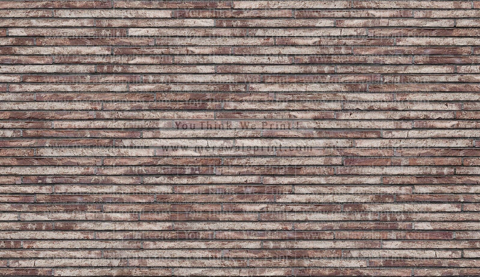Realistic brick wall wallpaper custom printed by Mera Wala Print for stylish home and commercial decor.