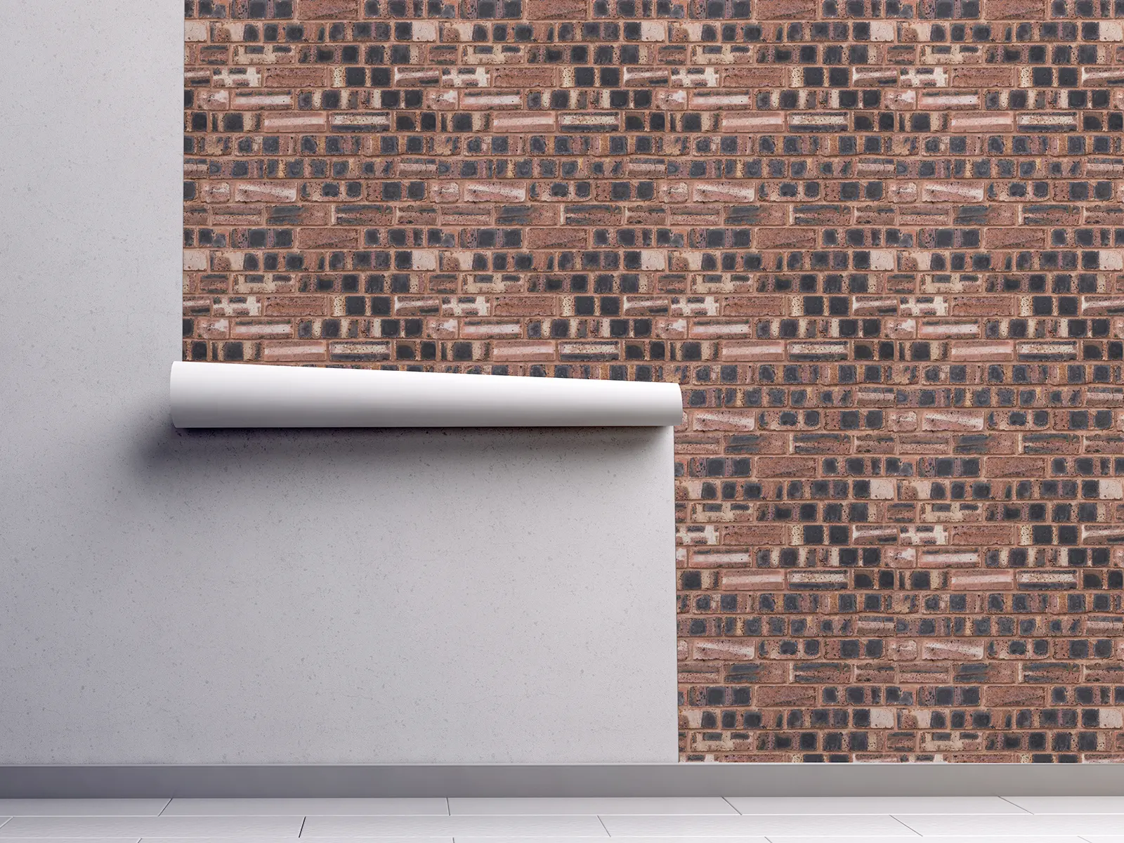 Realistic brick wall wallpaper custom printed by Mera Wala Print for stylish home and commercial decor.