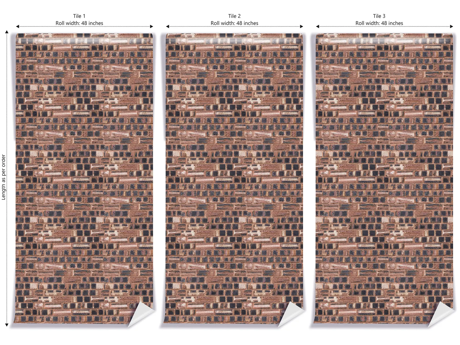 Realistic brick wall wallpaper custom printed by Mera Wala Print for stylish home and commercial decor.