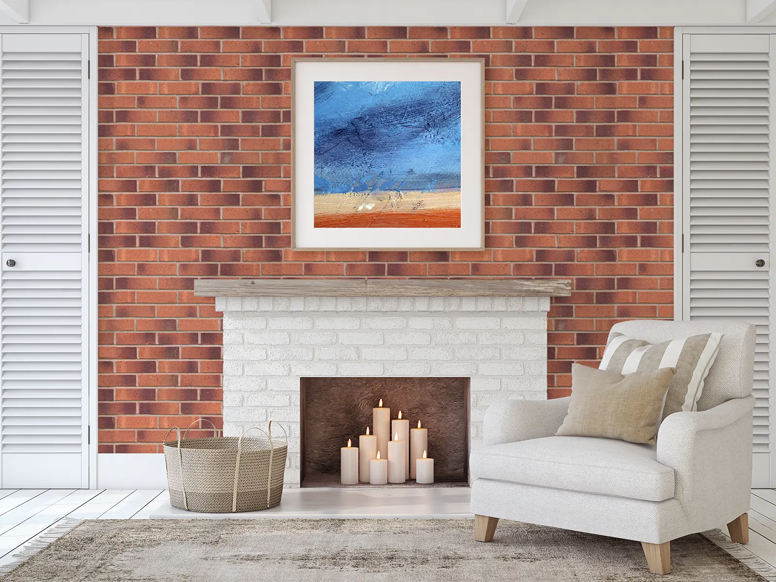 Realistic brick wall wallpaper custom printed by Mera Wala Print for stylish home and commercial decor.