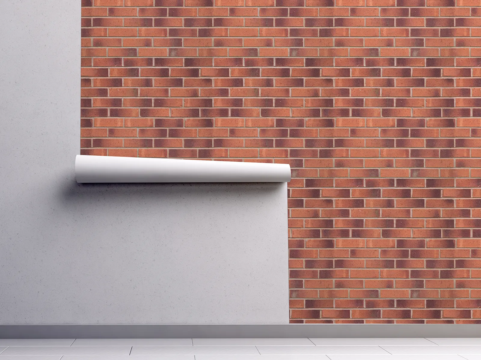 Realistic brick wall wallpaper custom printed by Mera Wala Print for stylish home and commercial decor.