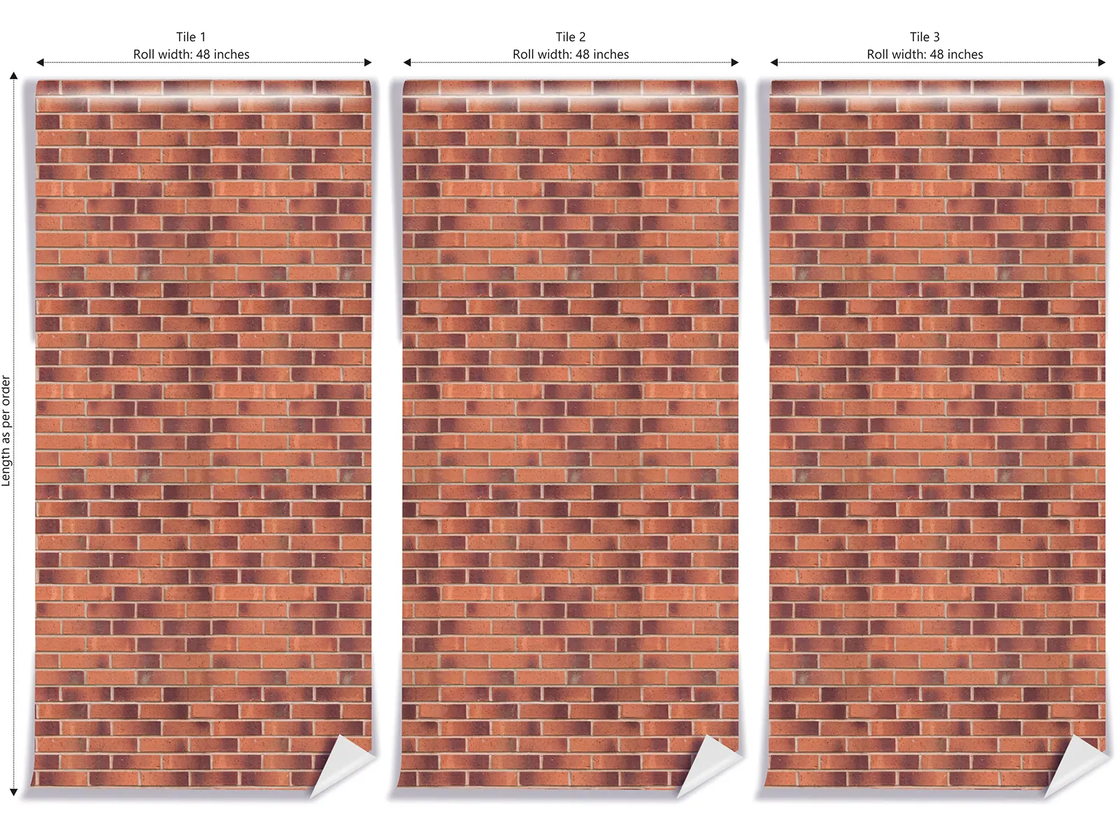 Realistic brick wall wallpaper custom printed by Mera Wala Print for stylish home and commercial decor.