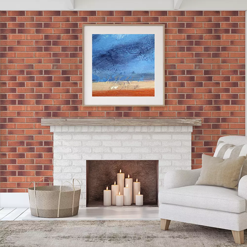 Realistic brick wall wallpaper custom printed by Mera Wala Print for stylish home and commercial decor.