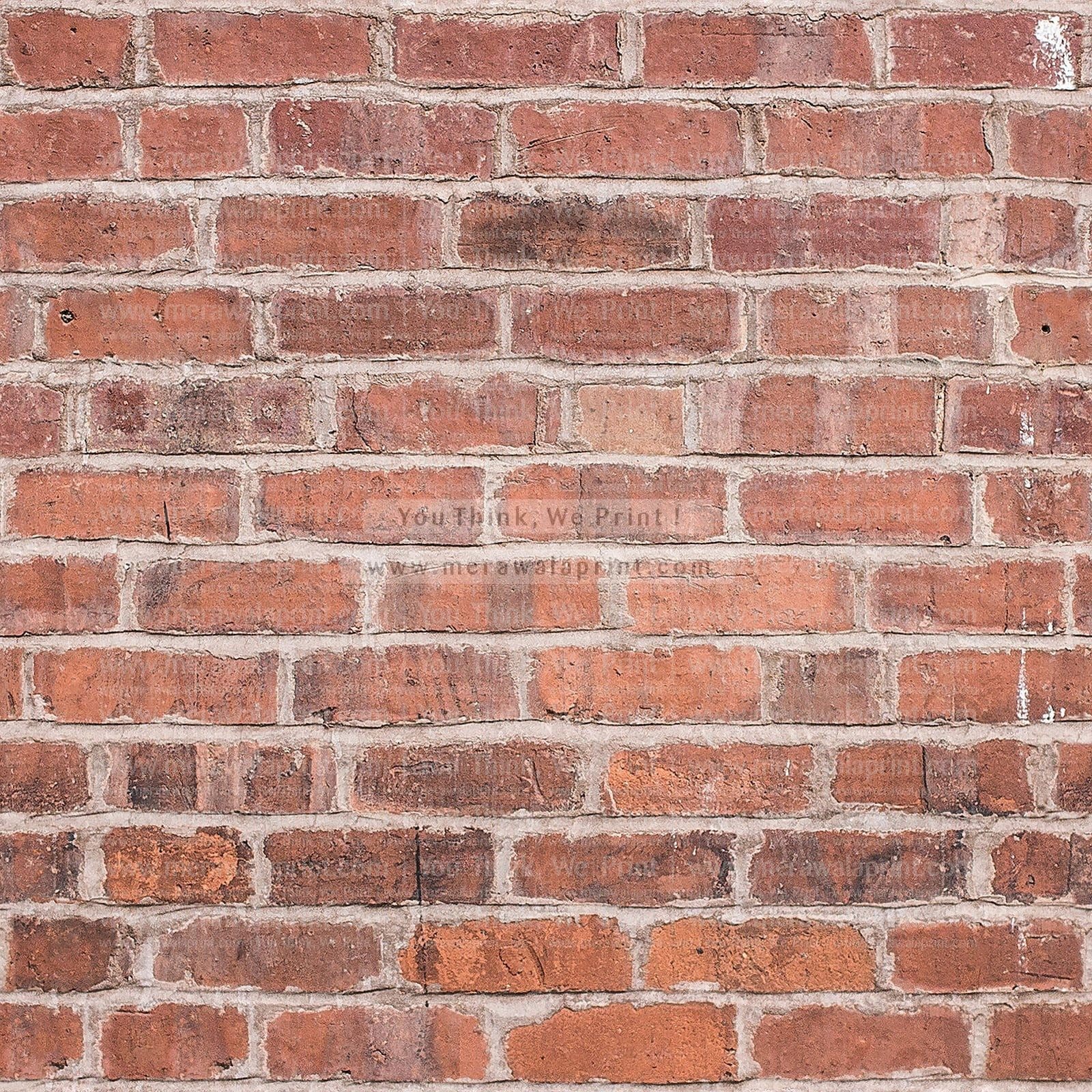 Realistic brick wall wallpaper custom printed by Mera Wala Print for stylish home and commercial decor.