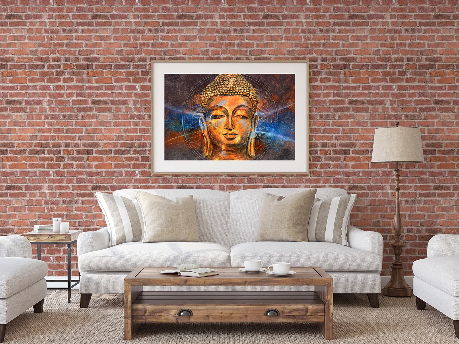 Realistic brick wall wallpaper custom printed by Mera Wala Print for stylish home and commercial decor.