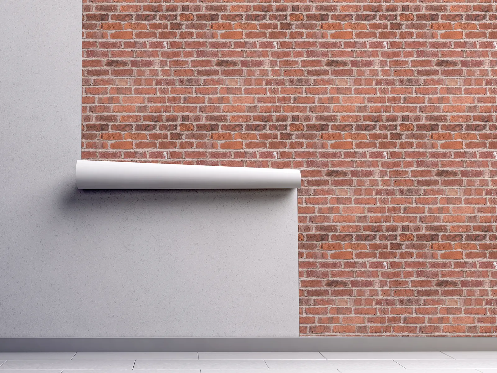 Realistic brick wall wallpaper custom printed by Mera Wala Print for stylish home and commercial decor.