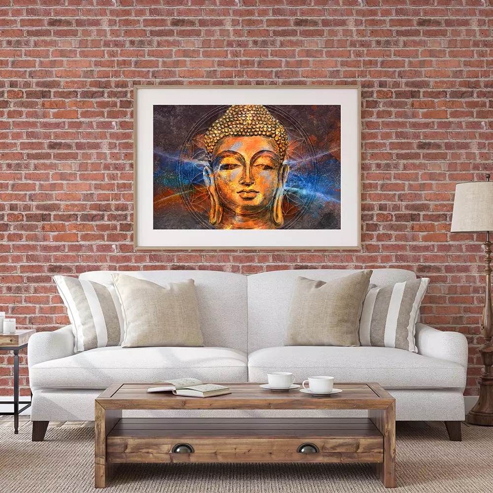 Realistic brick wall wallpaper custom printed by Mera Wala Print for stylish home and commercial decor.