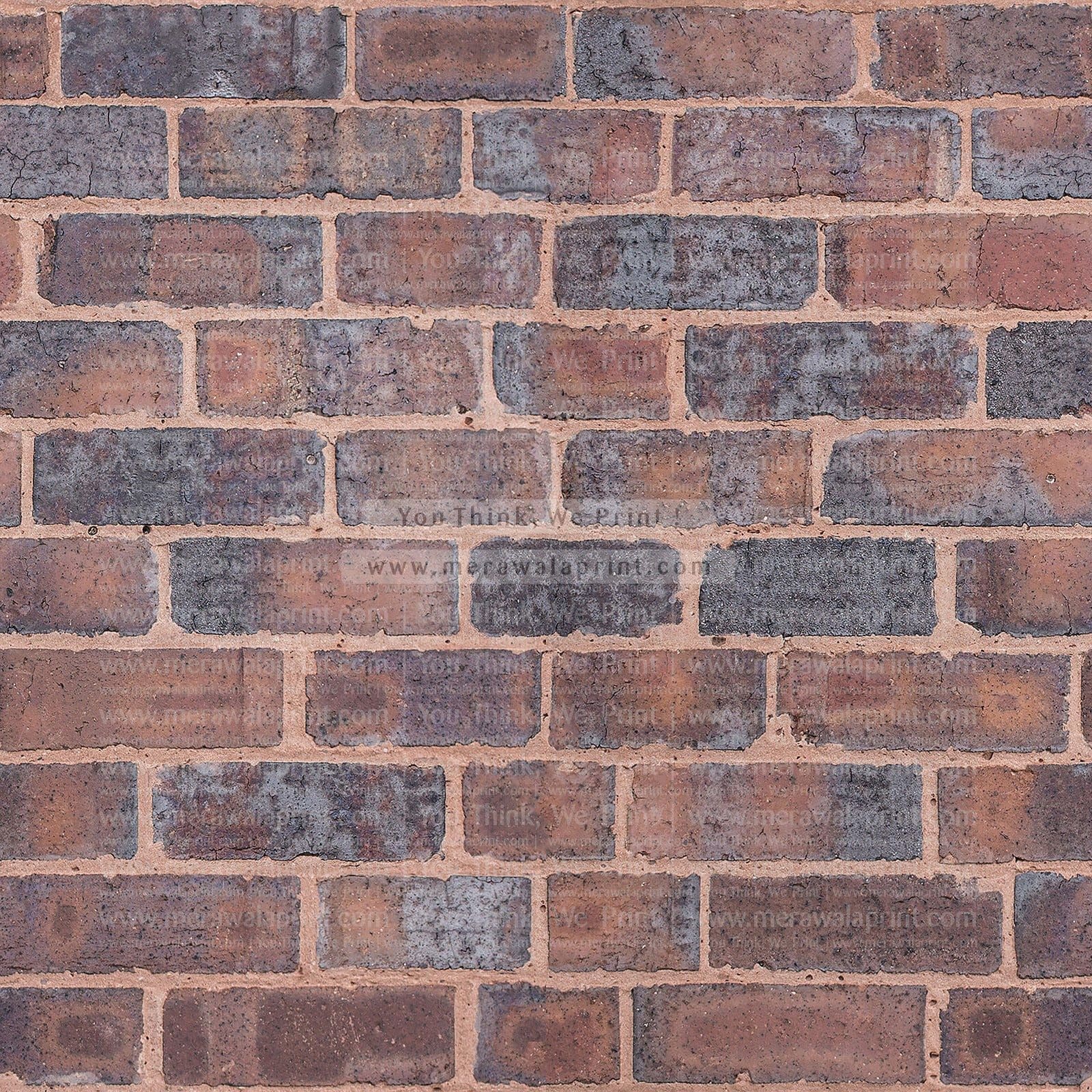 Realistic brick wall wallpaper custom printed by Mera Wala Print for stylish home and commercial decor.