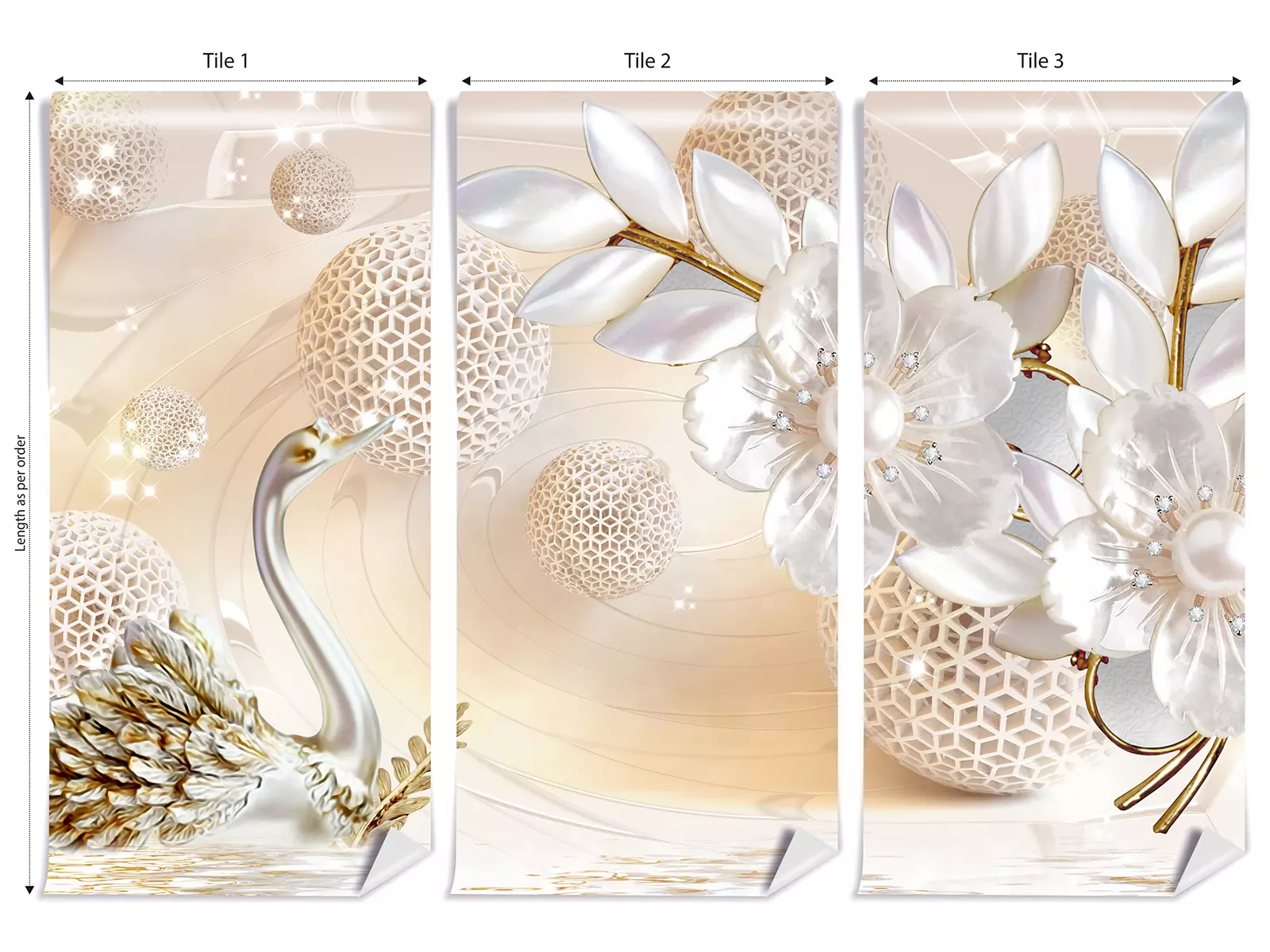 3D Absract Beautiful Flower. A serene floral background featuring delicate white flowers against a soft, muted backdrop. merawalaprint. mera wala print