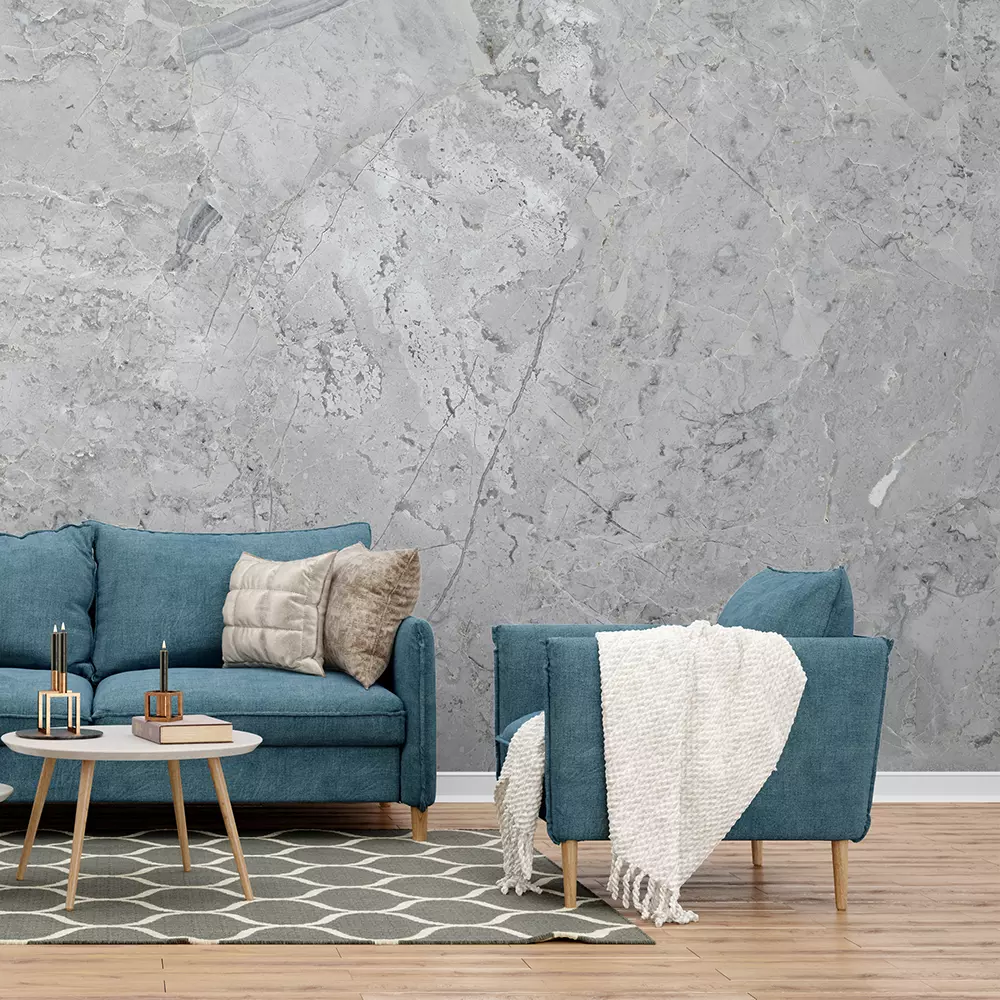 Real natural grey marble