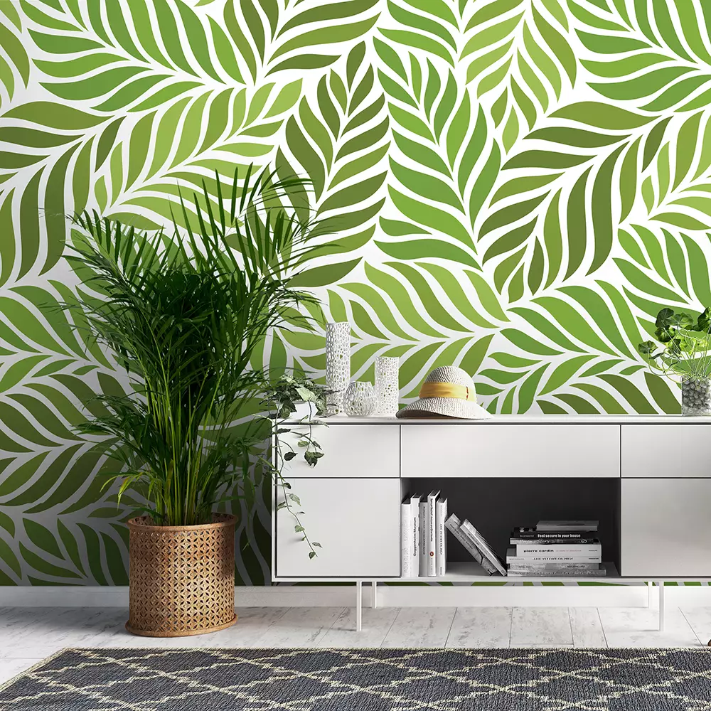 Green floral background